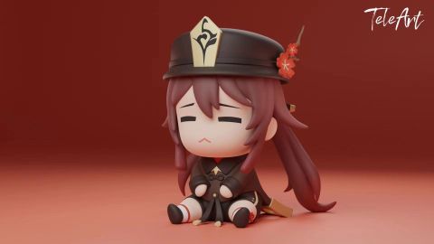  Hutao chibi - Genshin Impact - TeleArt 