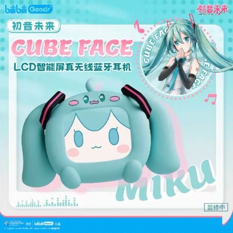  Tai Nghe Bluetooth Hatsune Miku CUBE FACE LCD Màn Hình Cảm Ứng - bilibiliGoods 