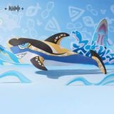  Gối bông lụa Cá Mập dòng Suối Nguồn Toyac - Genshin Impact 