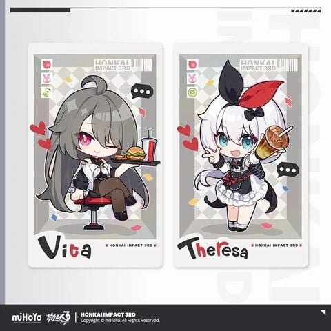  Bộ thẻ laser Q chủ đề Đồ Ăn Ngon Trên Tàu - Honkai Impact 3 x KFC 
