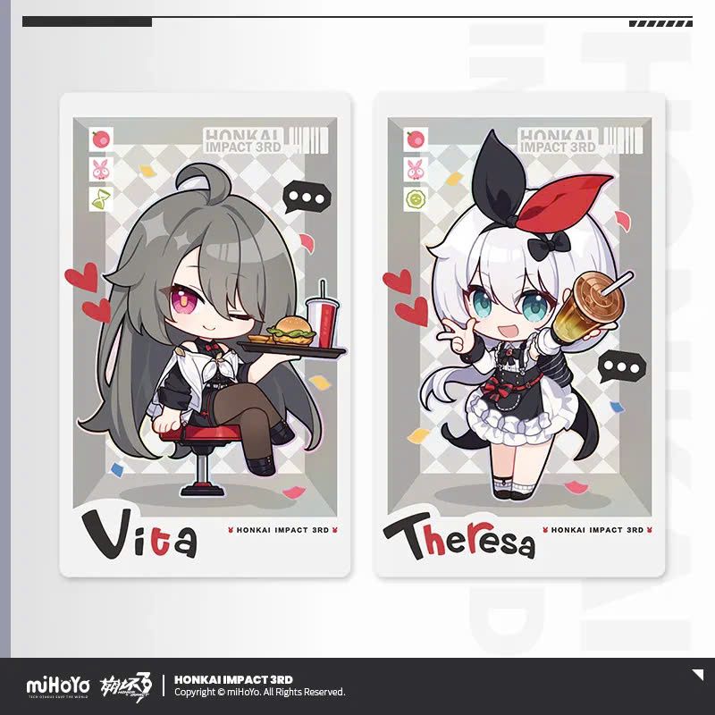 Bộ thẻ laser Q chủ đề Đồ Ăn Ngon Trên Tàu - Honkai Impact 3 x KFC 