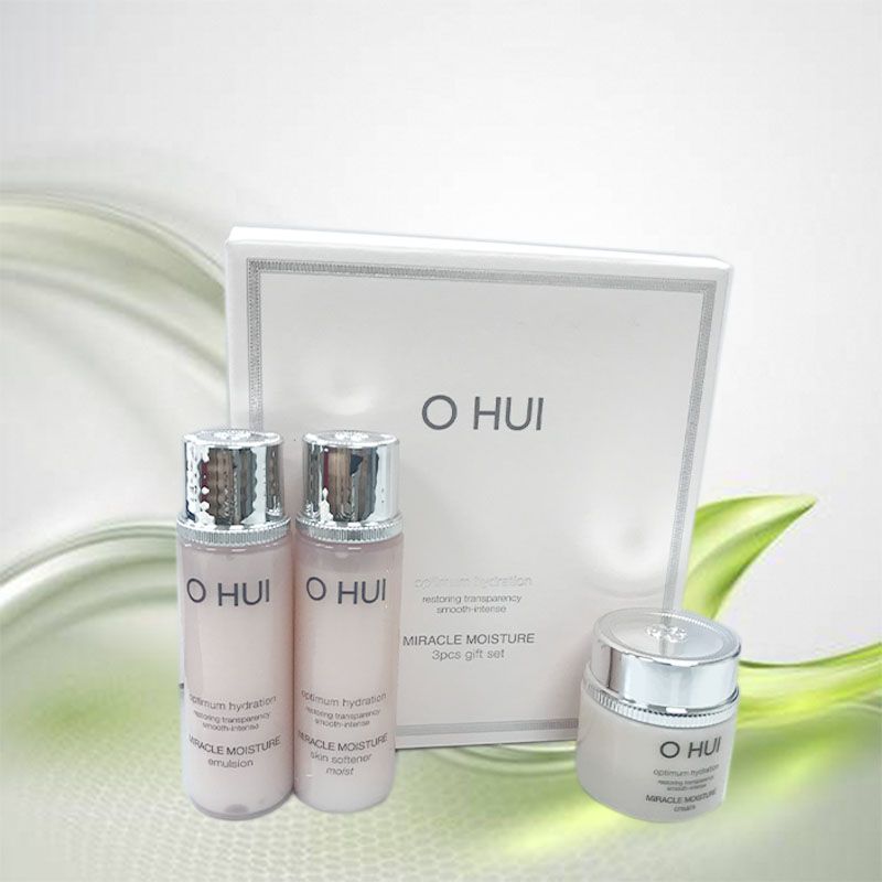 Bộ dưỡng ẩm căng bóng da Ohui Miracle Moist 3pcs