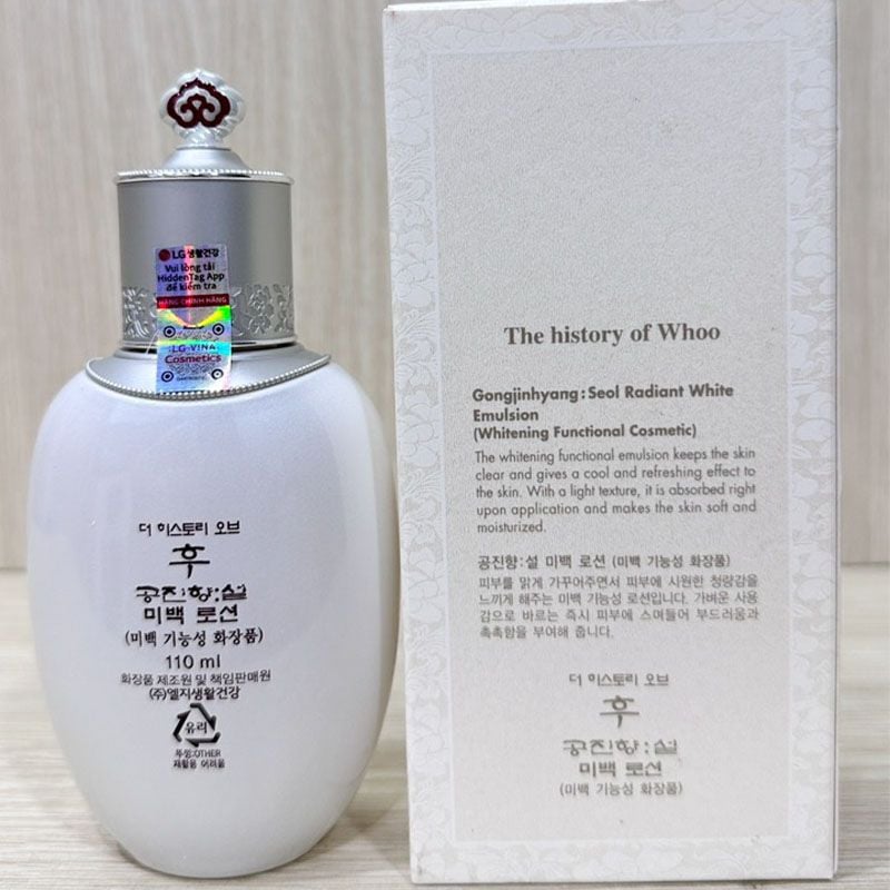 Sữa dưỡng trắng da Whoo Gongjinhyang Seol Radiant White Emulsion 110ml