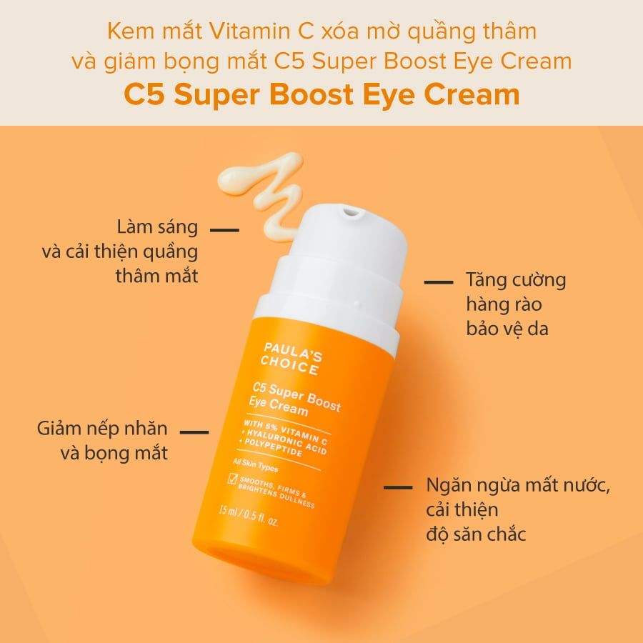  Kem mắt Vitamin C Paula's Choice C5 Super Boost Eye Cream 15ml 