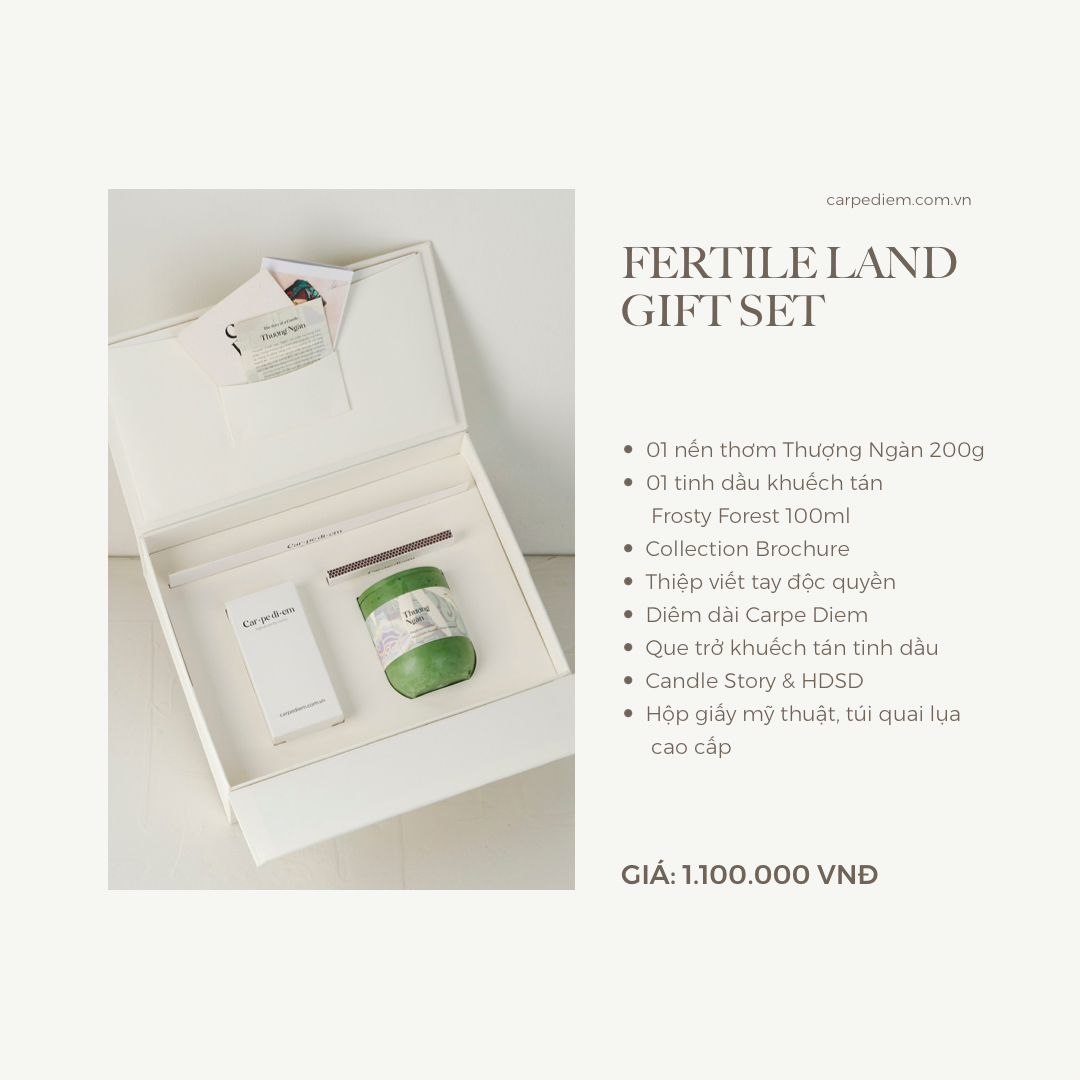  Fertile Land Gift Set - Bộ quà tặng nến thơm & tinh dầu cao cấp 