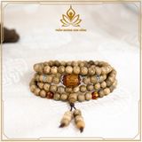  VÒNG TRẦM HƯƠNG 108 HẠT 6mm CHÚ ĐẠI BI HÌNH LU THỐNG - 50 NĂM TUỔI 