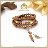  VÒNG TRẦM HƯƠNG 108 HẠT ĐỒNG TÂM MAY MẮN 