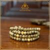  VÒNG TRẦM HƯƠNG 108 HẠT KALIMANTAN MIX VÀNG 