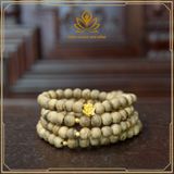  VÒNG TRẦM HƯƠNG 108 HẠT KALIMANTAN MIX VÀNG 
