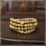  VÒNG TRẦM HƯƠNG 108 HẠT KALIMANTAN MIX VÀNG 