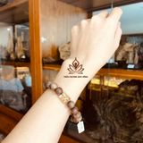  VÒNG TRẦM HƯƠNG TỐC ĐƠN GẮN ĐÁ PHÙ LIÊN CHỮ PHẬT - 20 NĂM TUỔI - 8LI 