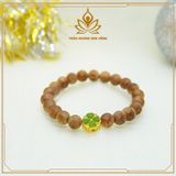  VÒNG TRẦM HƯƠNG TỐC CỎ 4 LÁ MẠ VÀNG MAY MẮN 
