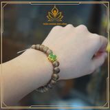  VÒNG TRẦM HƯƠNG TỐC CỎ 4 LÁ MẠ VÀNG MAY MẮN 