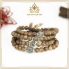  VÒNG TRẦM HƯƠNG 108 HẠT MIX THẠCH ANH TÓC ĐEN - 50 NĂM TUỔI 