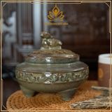  LƯ ĐIỆN XÔNG TRẦM GỐM XANH KỲ LÂN 