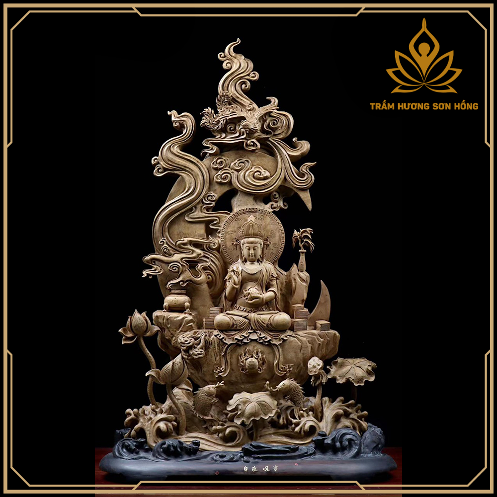  TƯỢNG PHẬT TRẦM HƯƠNG THUỶ NGUYỆT QUAN THẾ ÂM 