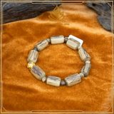  VÒNG TRẦM HƯƠNG ĐỐT TRÚC KALIMANTAN ĐỒNG TIỀN TÀI LỘC VÀNG 