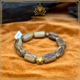  VÒNG TRẦM HƯƠNG ĐỐT TRÚC KALIMANTAN ĐỒNG TIỀN TÀI LỘC VÀNG 