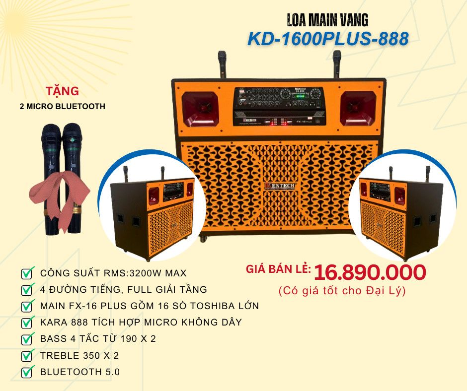  Loa Main Vang KD-1660 Plus-888 