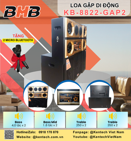  LOA GẬP DI ĐỘNG KB-8822-GAP2 