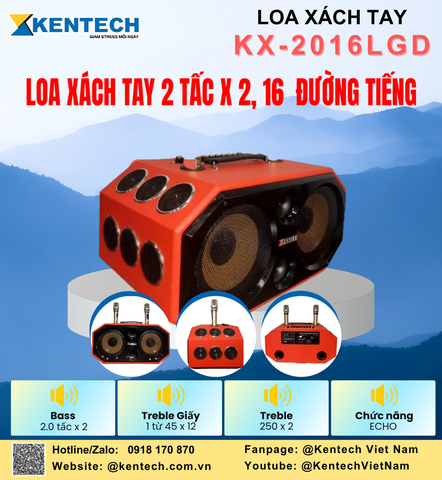  Loa Xách Tay KX-2016LGD 