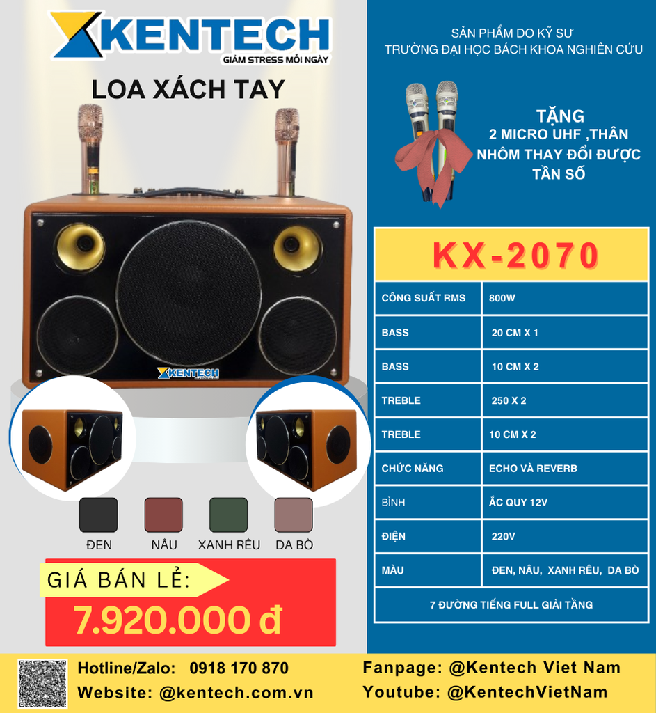  Loa Xách Tay KX-2070 