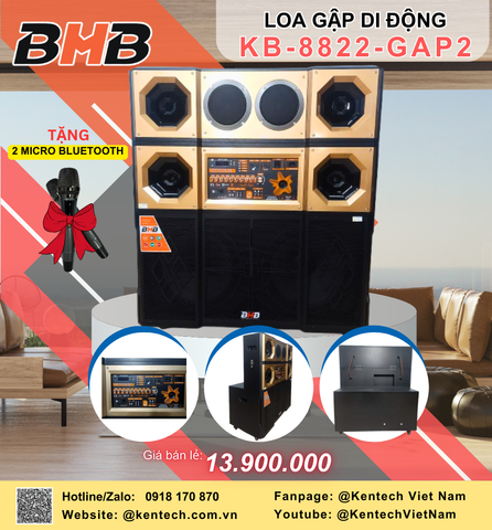  LOA GẬP DI ĐỘNG KB-8822-GAP2 