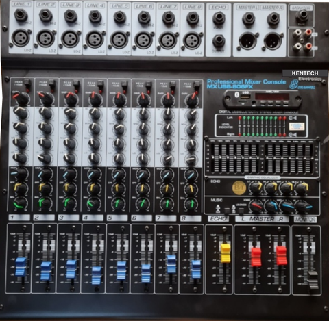  MIXER BÀN KENTECH 8LINE MODEL MX USB - 806FX 