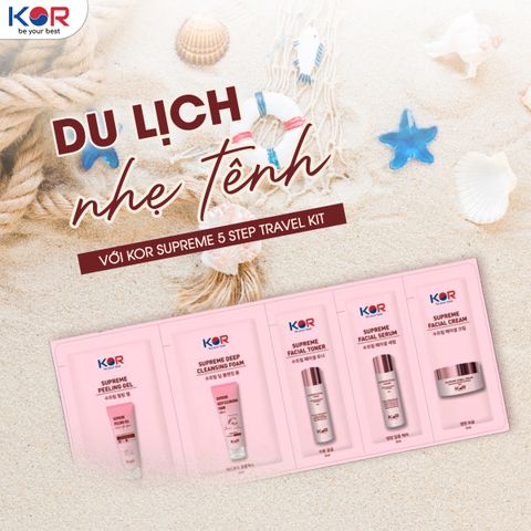  Bộ kít KOR Supreme 5 Step Travel Kit - Bộ Mỹ Phẩm Du Lịch KOR 