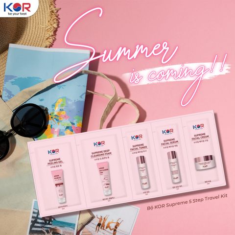 Bộ kít KOR Supreme 5 Step Travel Kit - Bộ Mỹ Phẩm Du Lịch KOR 
