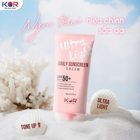  Kem chống nắng KOR Ultra Light Daily Sunscreen Cream SPF 50+ PA ++++ 