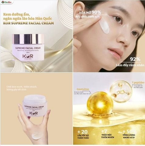  Kem dưỡng da, cấp ẩm, ngừa lão hóa KOR Supreme Facial 50ml 