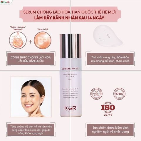  Serum dưỡng trắng, mờ nhăn KOR  Supreme Facial 45ml 