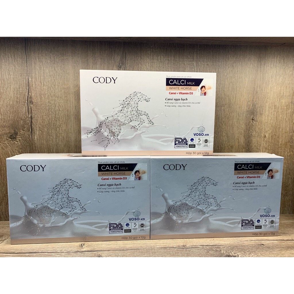  Canxi Ngựa bạch CODY - Canxi Milk cho mẹ bầu và em bé hộp 360g 