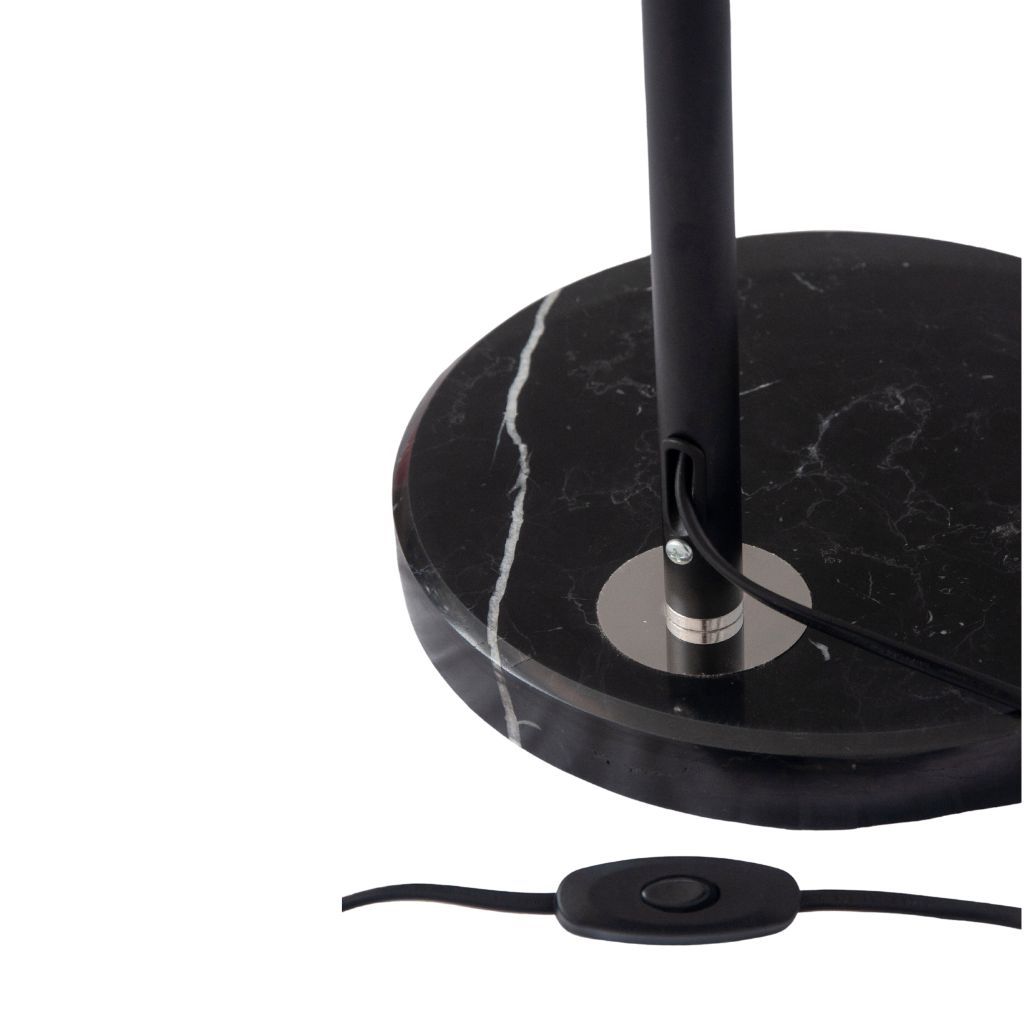 Đèn sàn cong chụp vải | BIRDIE | Trắng