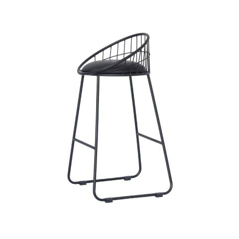  Ghế bar sắt mặt nệm | TỔ CHIM | Đen 