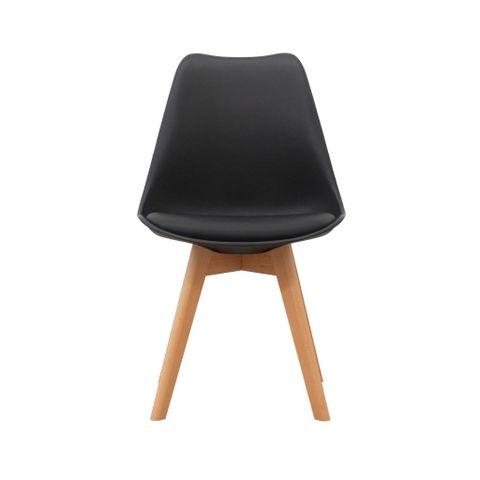  Ghế nhựa mặt nệm | LILLY | Đen 