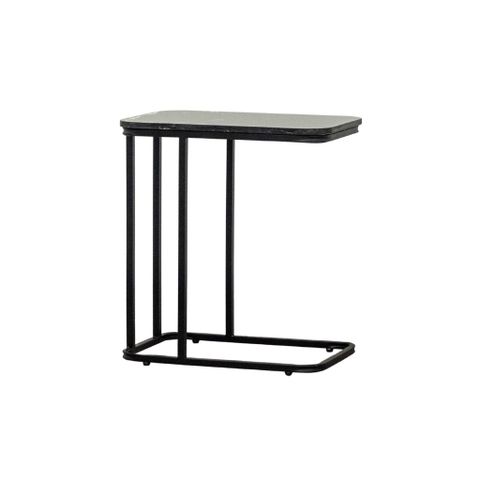 Bàn bên sofa chân sắt mặt đá | AZALEA | Đen 