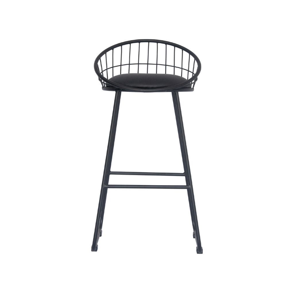 Ghế bar sắt mặt nệm | TỔ CHIM | Đen