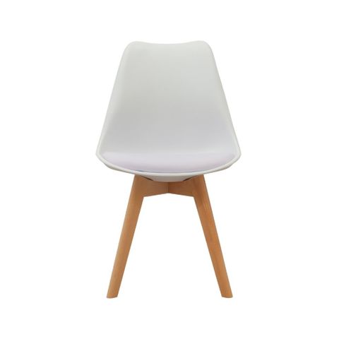  Ghế nhựa mặt nệm | LILLY | Trắng 