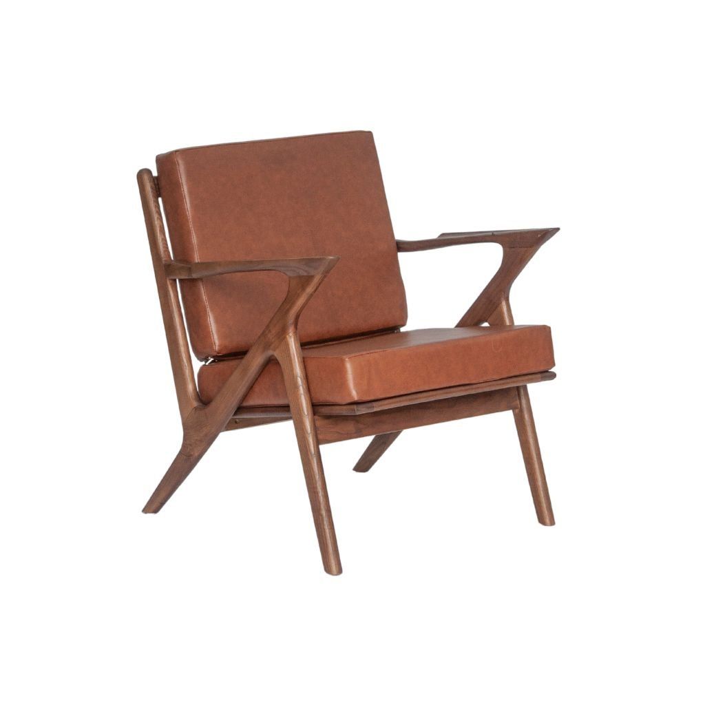 Sofa đơn gỗ nệm | Z | Nâu