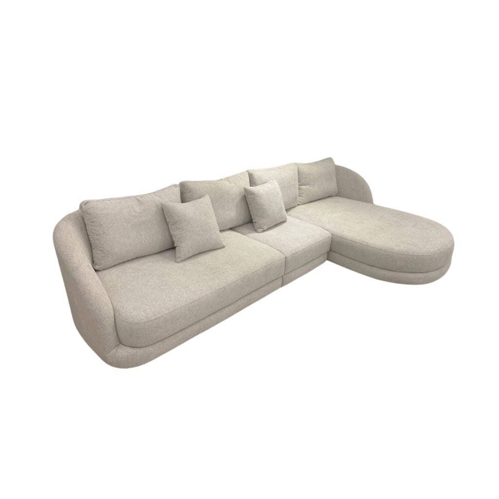 Sofa góc bọc nệm | GRANT | Xám nhạt