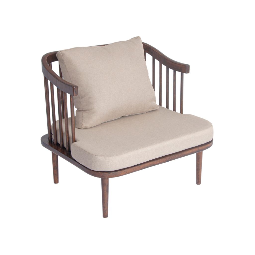 Sofa đơn gỗ nệm | FLY | Nâu