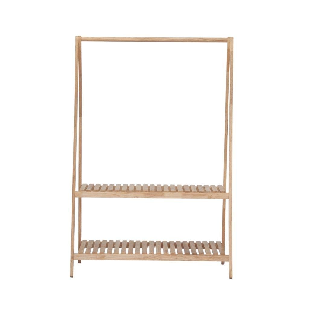 Kệ treo quần áo gỗ | Chữ A | Tự nhiên | 2 tầng