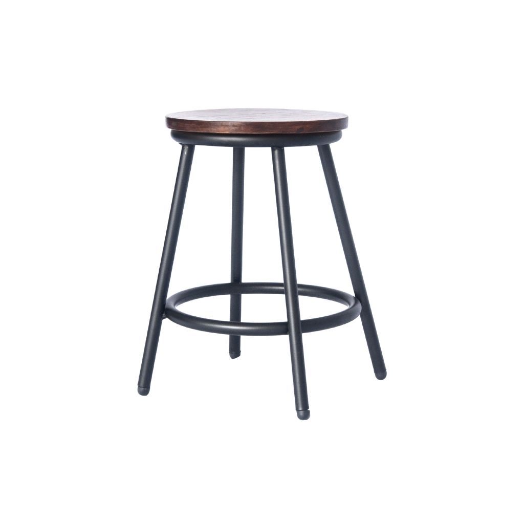 Ghế sắt mặt gỗ | FOSTER | Đen