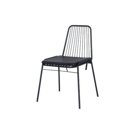  Ghế sắt mặt nệm | FI6 | Đen 