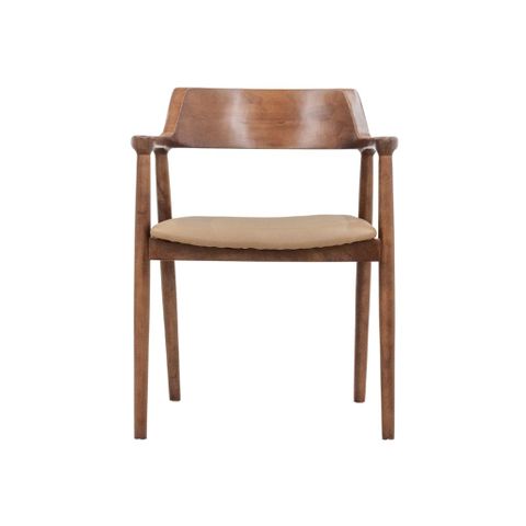  Ghế gỗ mặt nệm | HIROSHIMA | Nâu 