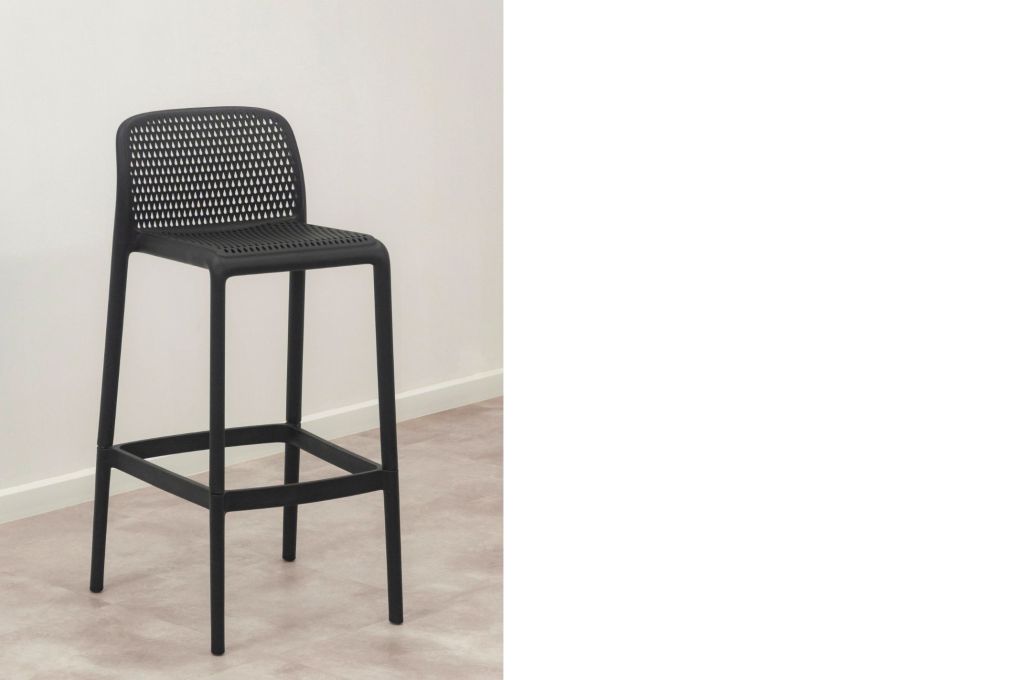 Ghế bar nhựa | CLAY | Đen