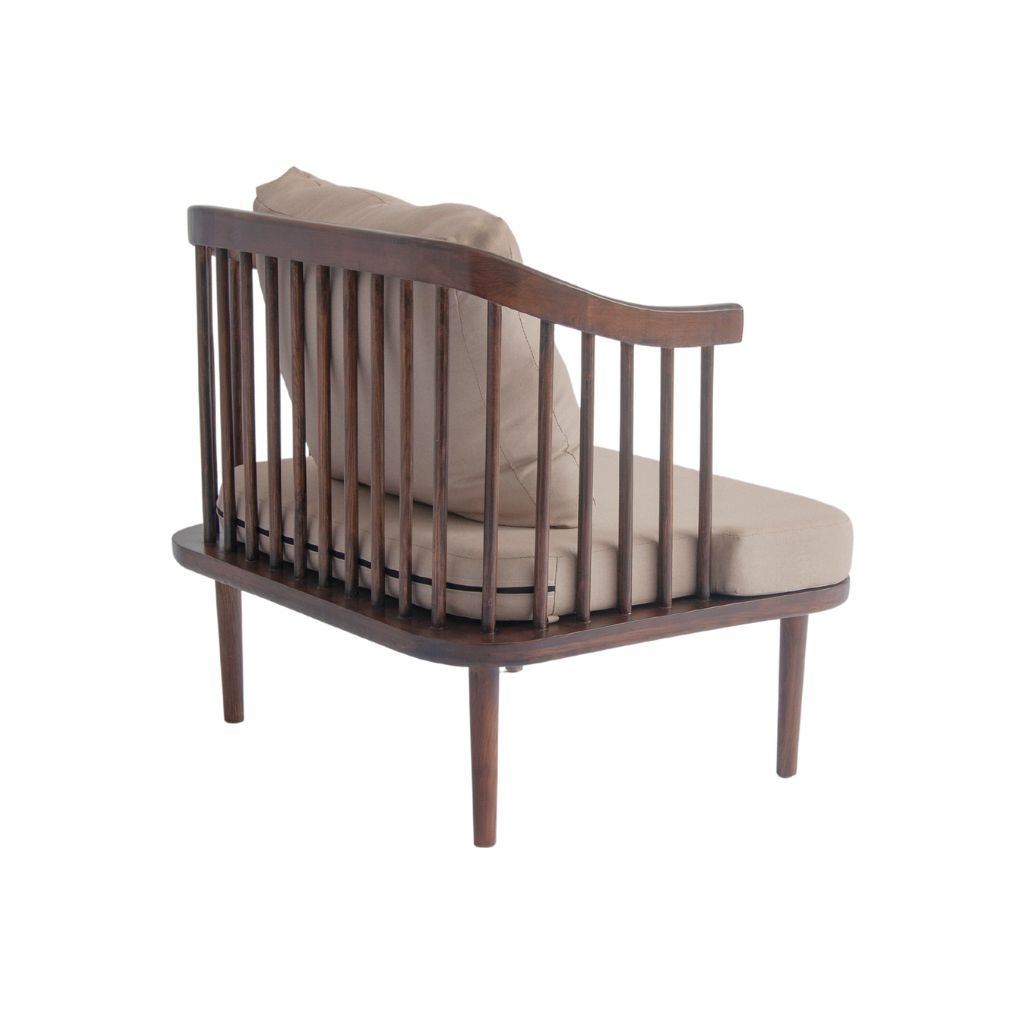 Sofa đơn gỗ nệm | FLY | Nâu