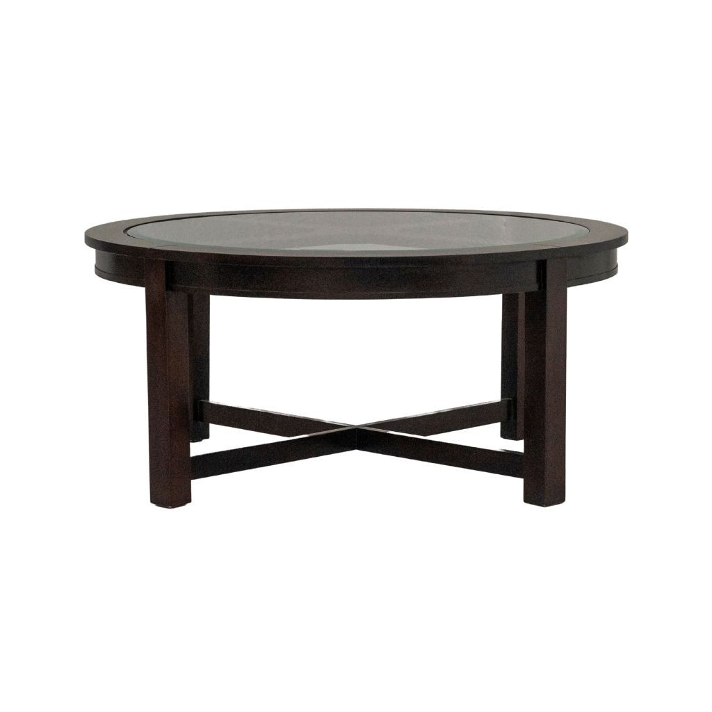 Bộ bàn trà gỗ kính 4 ghế | EVERLY | Đen